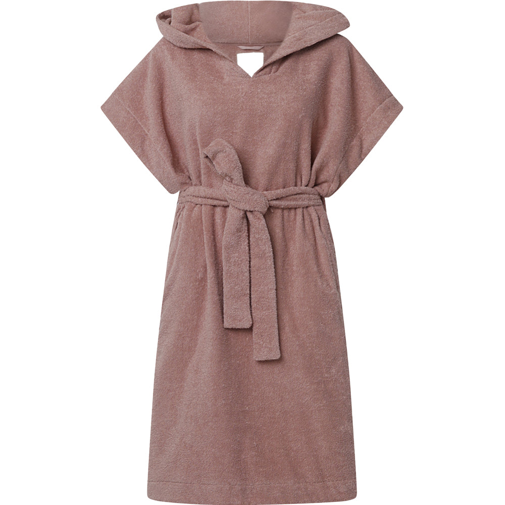 Badeponcho NORDBAEK Sun Dune - unisex med lommer og hette 100% bomull - Blush SHORT