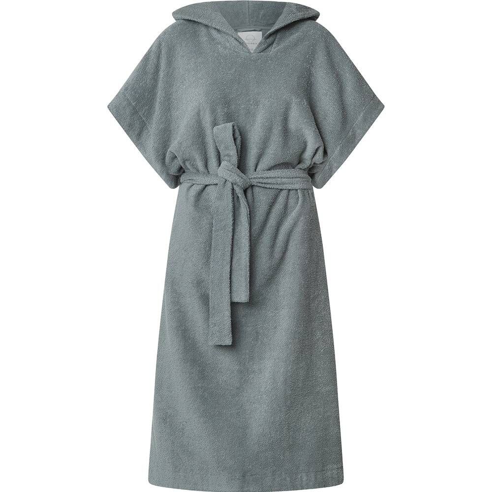 Badeponcho NORDBAEK Sun Dune - unisex med lommer og hette 100% bomull - Aqua LONG