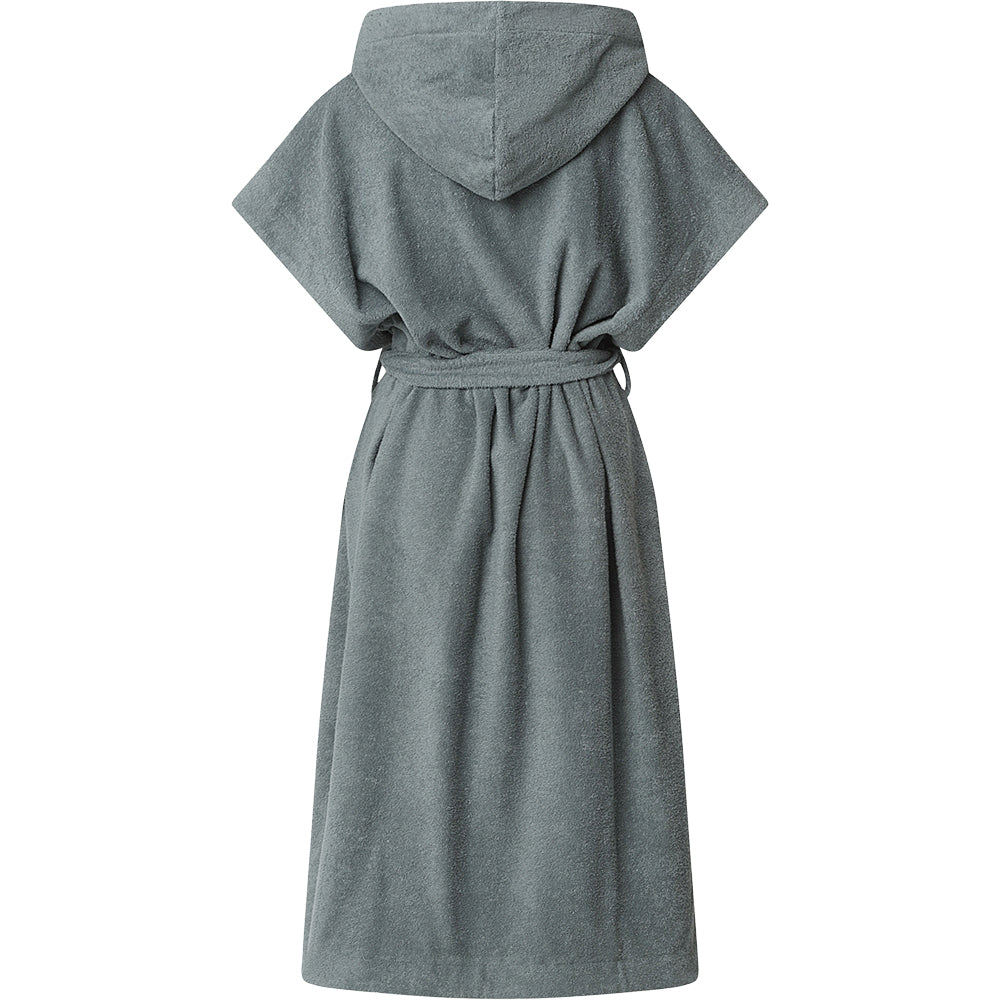 Badeponcho NORDBAEK Sun Dune - unisex med lommer og hette 100% bomull - Aqua LONG
