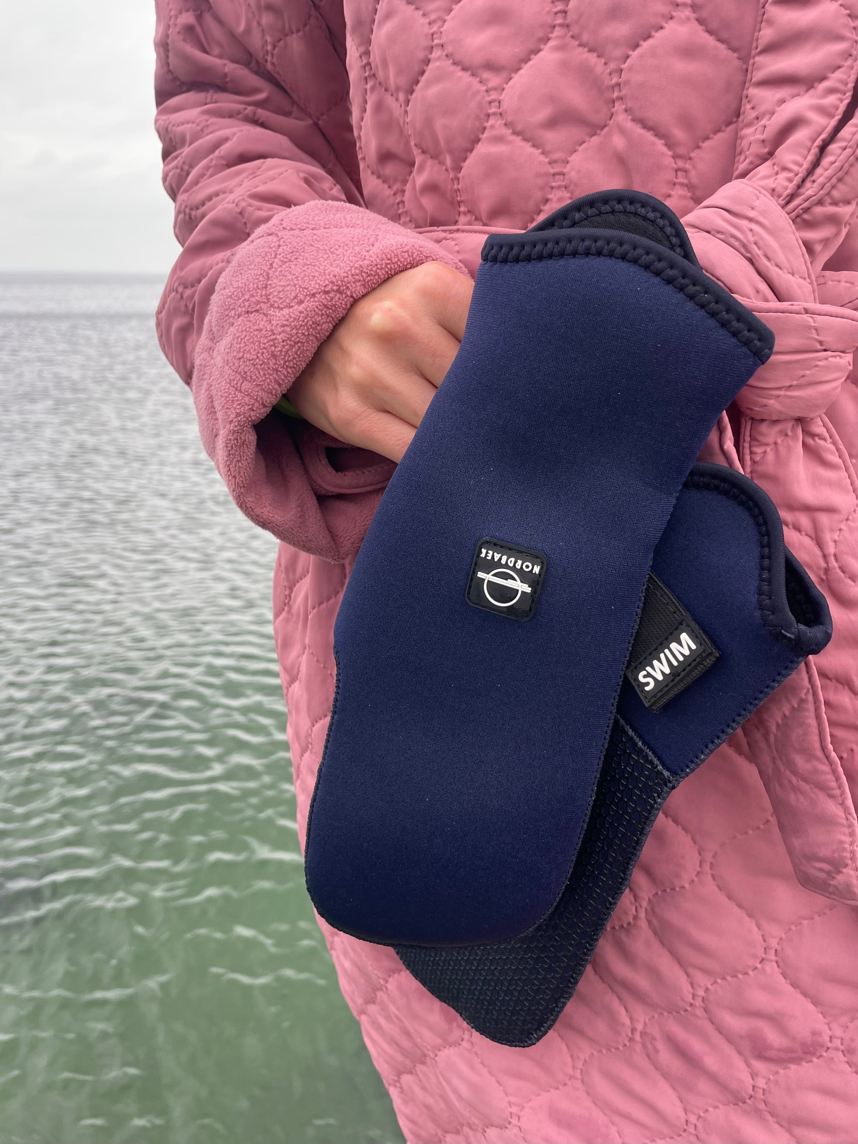 Badekåpe NORDBAEK Soft Breeze - dame vindtett oeko-tex bomull - Berry