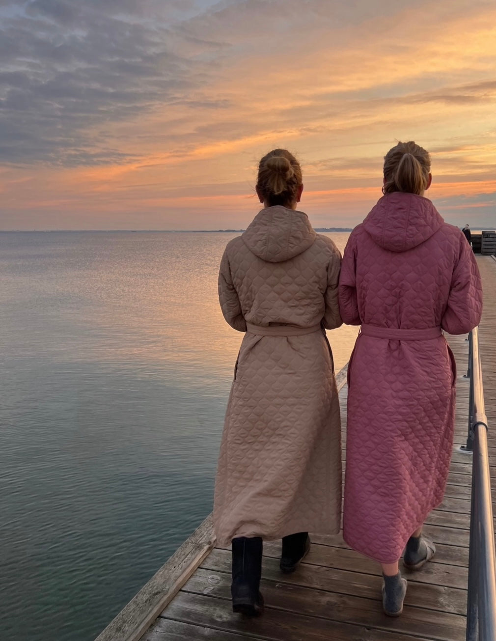 Badekåpe NORDBAEK Soft Breeze - dame vindtett oeko-tex bomull - Berry