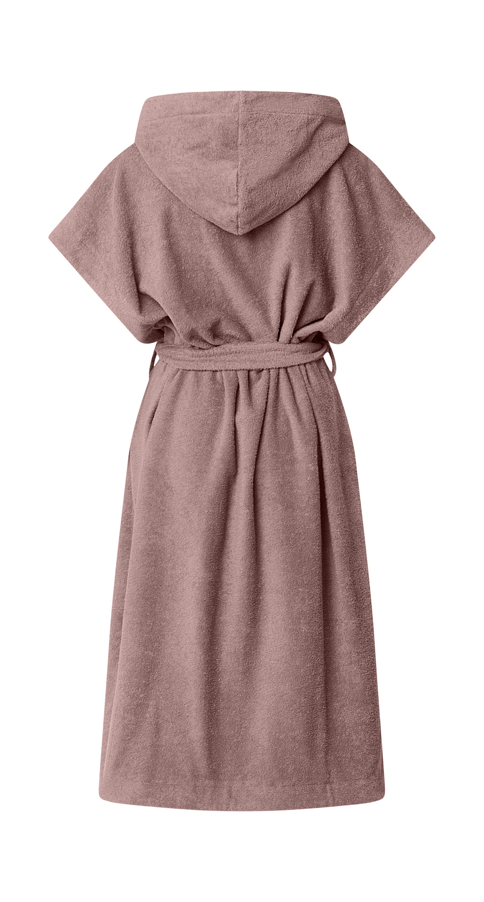 Badeponcho NORDBAEK Sun Dune - unisex med lommer og hette 100% bomull - Blush LONG