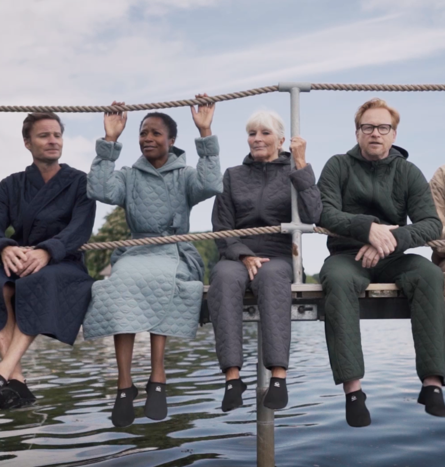 Heldrakt NORDBAEK Rough Coast – vindtett heldrakt i quilt til herre, med resirkulert fleece - Green