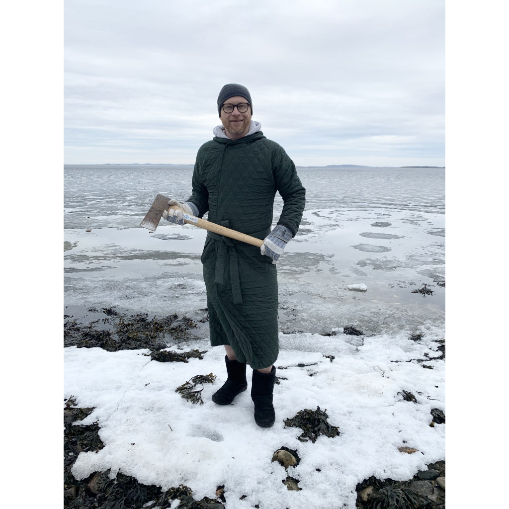 NORDBAEK Badekåpe NORDBAEK Long Beach - vindtett herrekåpe med 100% resirkulert fleece Bath robe Navy