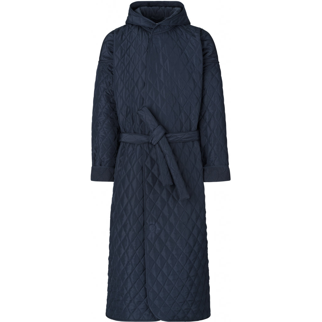 NORDBAEK Badekåpe NORDBAEK Long Beach - vindtett herrekåpe med 100% resirkulert fleece Bath robe Navy