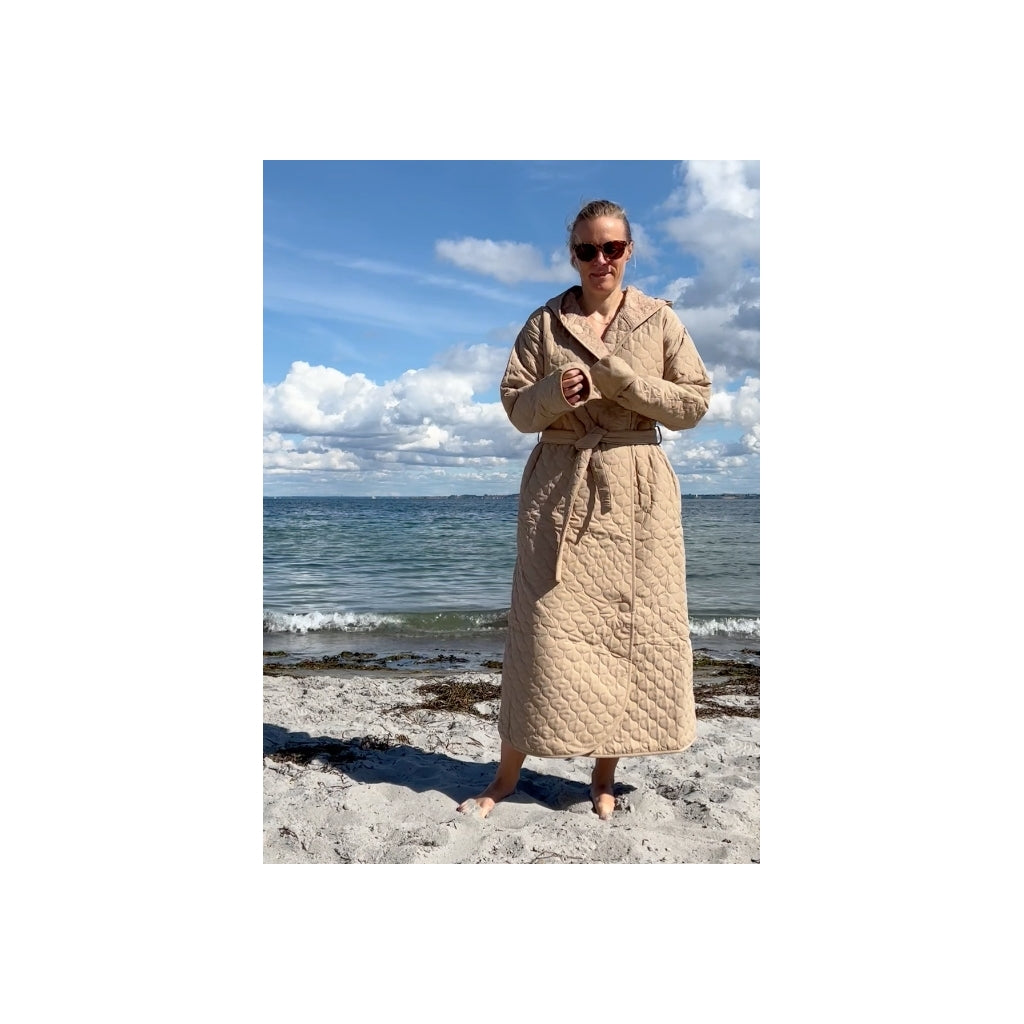NORDBAEK Badekåpe NORDBAEK Soft Breeze - dame vindtett oeko-tex bomull Bath robe Sand