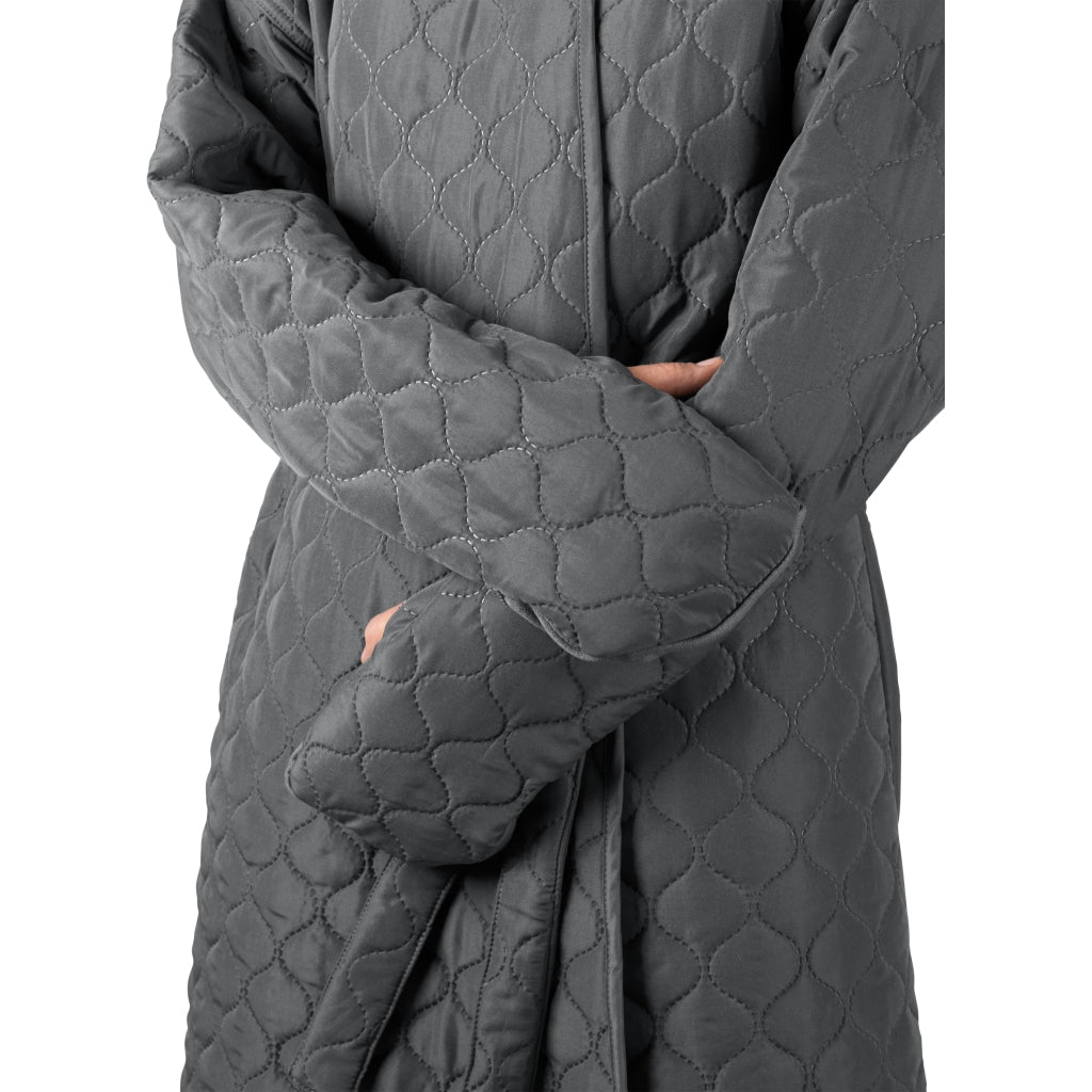 NORDBAEK Badekåpe NORDBAEK Windy Ocean - dame vindtett resirkulert fleece Bath robe Grey