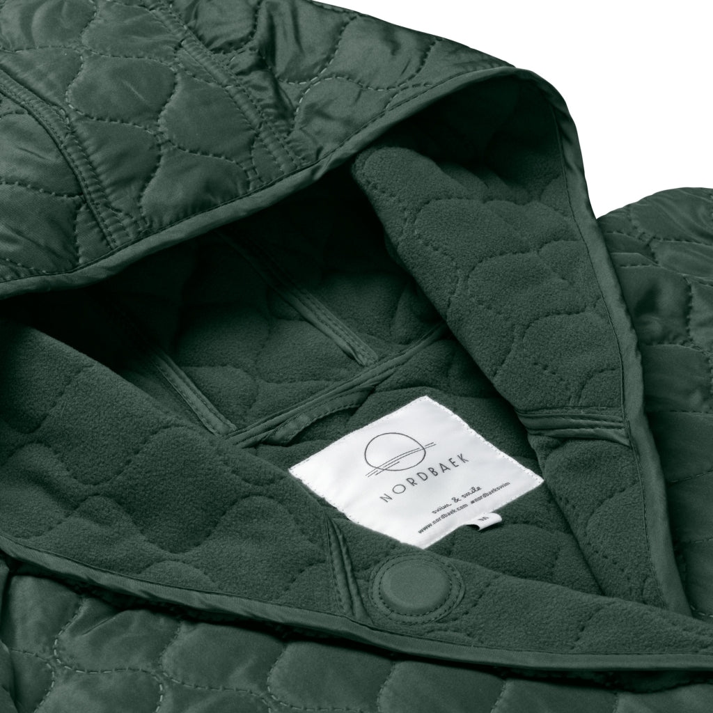 NORDBAEK Badekåpe NORDBAEK Windy Ocean - dame vindtett resirkulert fleece Bath robe Green