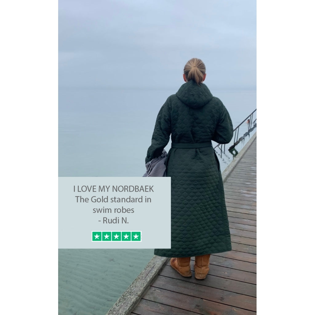 NORDBAEK Badekåpe NORDBAEK Windy Ocean - dame vindtett resirkulert fleece Bath robe Green