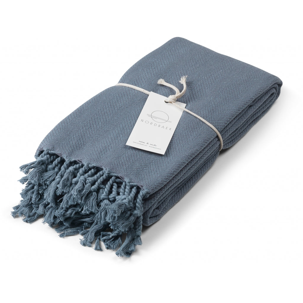 NORDBAEK Nordic Hamam NORDBAEK Cosy Comfort – oeko-tex, ekstra mykt og stort Hamam towel BlueGrey