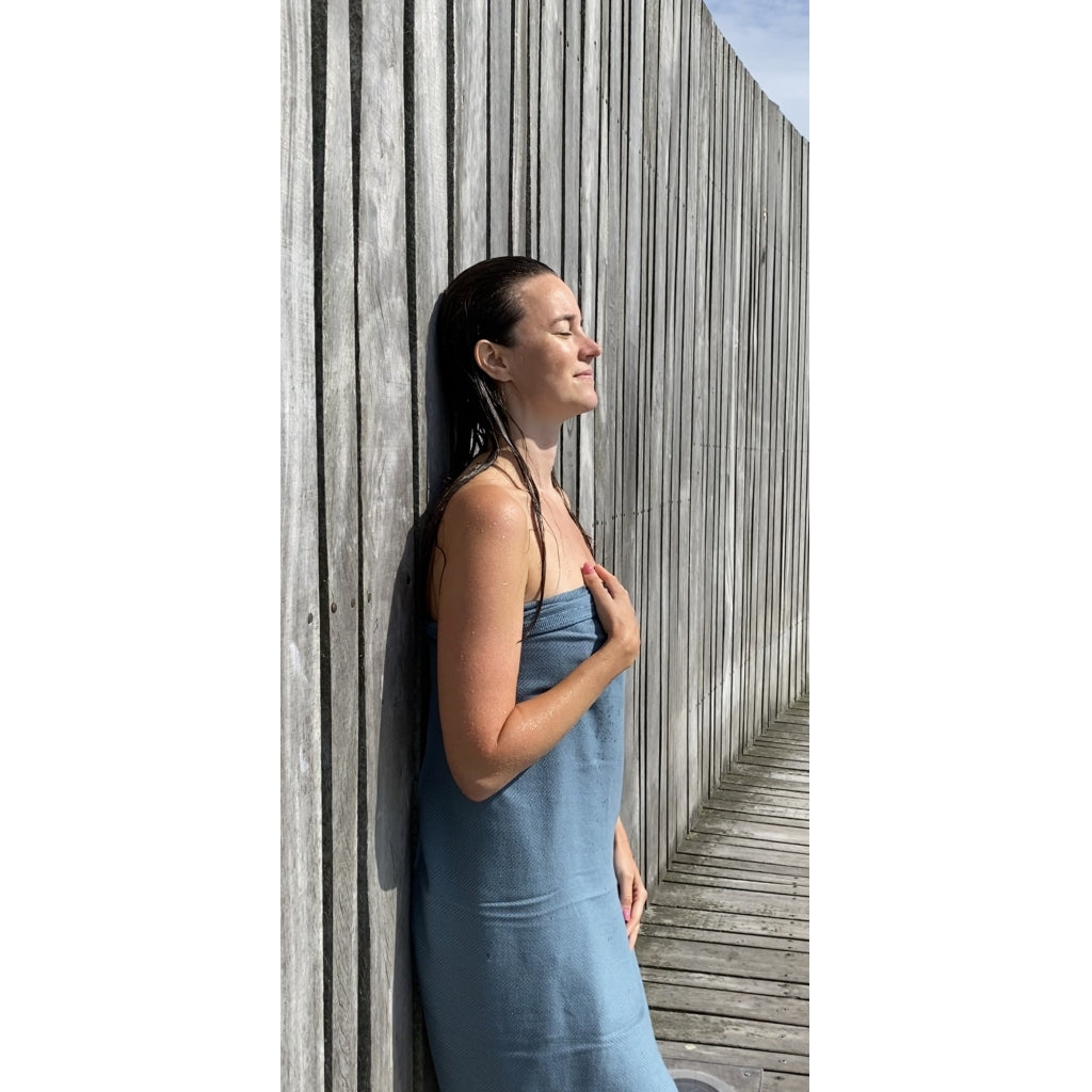 NORDBAEK Nordic Hamam NORDBAEK Cosy Comfort – oeko-tex, ekstra mykt og stort Hamam towel BlueAqua