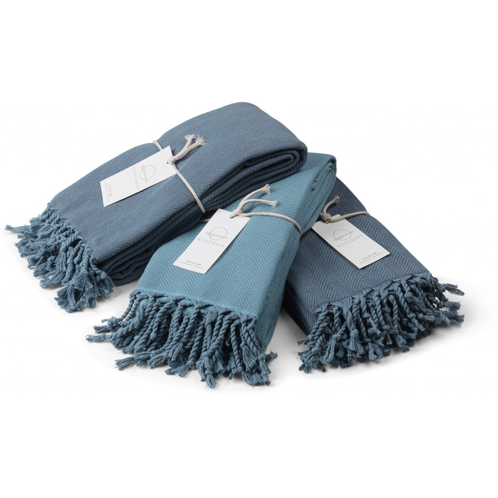 NORDBAEK Nordic Hamam NORDBAEK Cosy Comfort – oeko-tex, ekstra mykt og stort Hamam towel BlueAqua