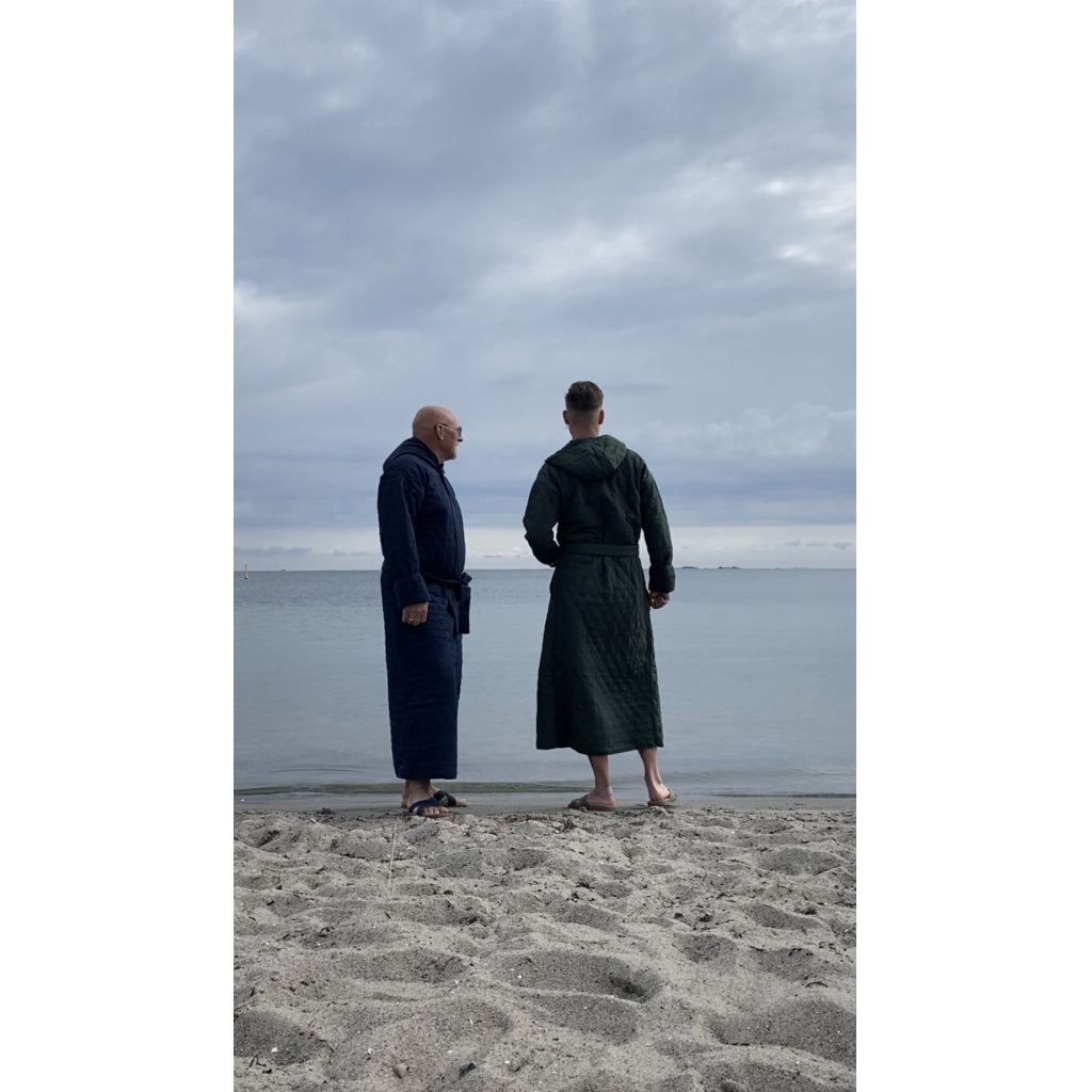 NORDBAEK Badekåpe NORDBAEK Wild Shore - vindtett herrekåpe med 100% oeko-tex bomull Bath robe Navy