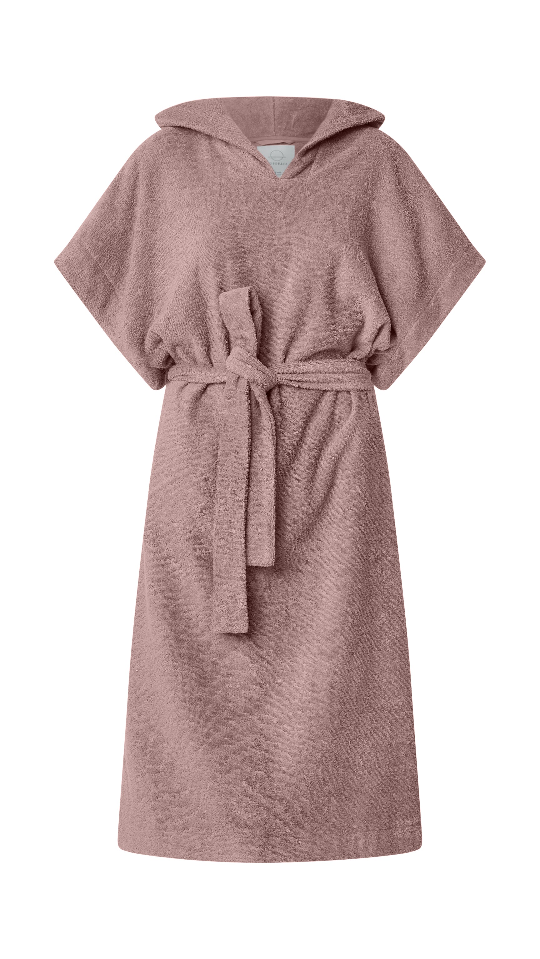 Badeponcho NORDBAEK Sun Dune - unisex med lommer og hette 100% bomull - Blush LONG