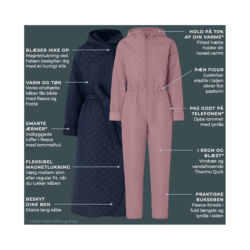 NORDBAEK Badekåpe NORDBAEK Windy Ocean - dame vindtett resirkulert fleece Bath robe Anthracite Grey