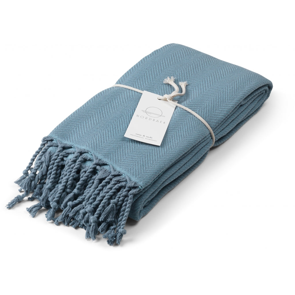NORDBAEK Nordic Hamam NORDBAEK Cosy Comfort – oeko-tex, ekstra mykt og stort Hamam towel BlueAqua